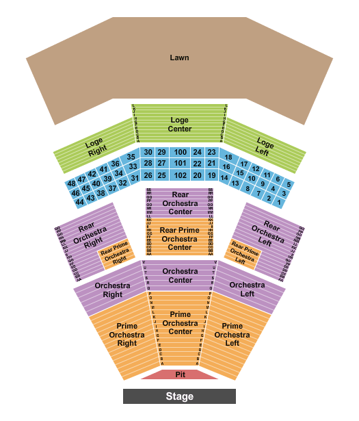 Wolf Trap National Park for the Performing Arts Diana Ross Seating Chart